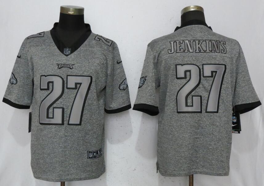 Men Philadelphia Eagles #27 Jenkins Gray Vapor Untouchable Stitched Gridiron Nike Limited NFL Jerseys->women nfl jersey->Women Jersey